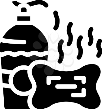 soap smell glyph icon vector. soap smell sign. isolated contour symbol black illustration