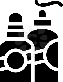 cosmetics callus remover glyph icon vector. cosmetics callus remover sign. isolated contour symbol black illustration