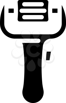 foot grooming tool callus remover glyph icon vector. foot grooming tool callus remover sign. isolated contour symbol black illustration