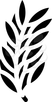 rosemary leaves glyph icon vector. rosemary leaves sign. isolated contour symbol black illustration