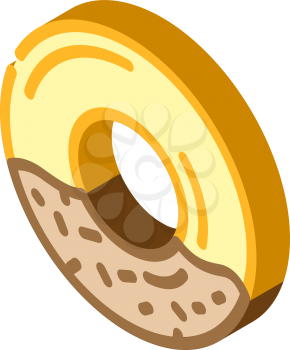 donut dessert isometric icon vector. donut dessert sign. isolated symbol illustration