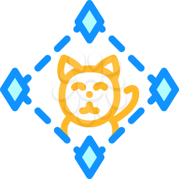 game about digital collectible cats in nft form color icon vector. game about digital collectible cats in nft form sign. isolated symbol illustration