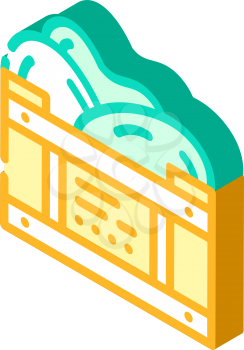 box container with mango isometric icon vector. box container with mango sign. isolated symbol illustration