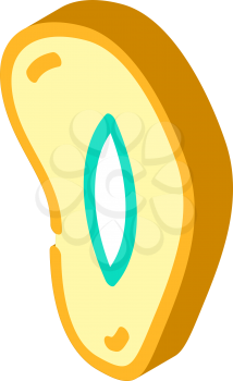 cut mango food isometric icon vector. cut mango food sign. isolated symbol illustration