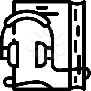 audiobook for self study line icon vector. audiobook for self study sign. isolated contour symbol black illustration