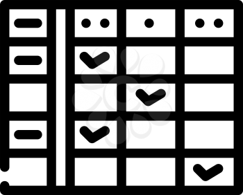 class calendar line icon vector. class calendar sign. isolated contour symbol black illustration