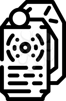 flashbang grenade line icon vector. flashbang grenade sign. isolated contour symbol black illustration