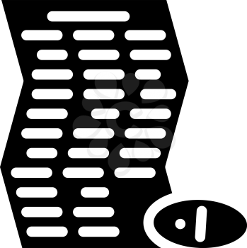 instruction pills glyph icon vector. instruction pills sign. isolated contour symbol black illustration