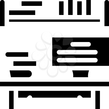 place to study glyph icon vector. place to study sign. isolated contour symbol black illustration