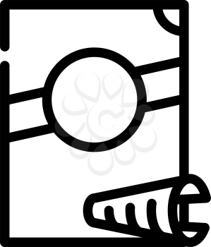 castellane pasta line icon vector. castellane pasta sign. isolated contour symbol black illustration