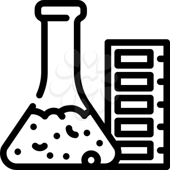acidity of peat line icon vector. acidity of peat sign. isolated contour symbol black illustration