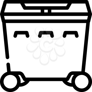 trash can plastic line icon vector. trash can plastic sign. isolated contour symbol black illustration
