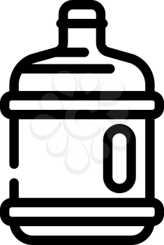 water plastic bottle line icon vector. water plastic bottle sign. isolated contour symbol black illustration