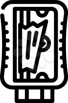 pencil sharpener stationery line icon vector. pencil sharpener stationery sign. isolated contour symbol black illustration