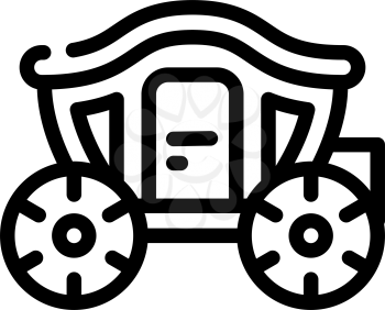 coach transport wedding line icon vector. coach transport wedding sign. isolated contour symbol black illustration