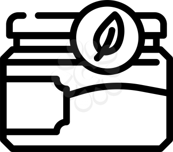jar for cosmetics zero waste line icon vector. jar for cosmetics zero waste sign. isolated contour symbol black illustration