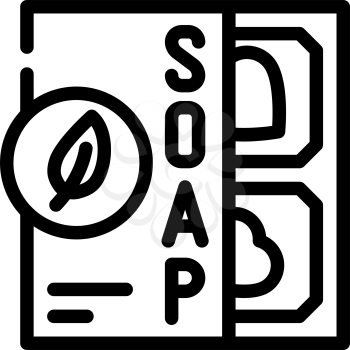 soap zero waste line icon vector. soap zero waste sign. isolated contour symbol black illustration