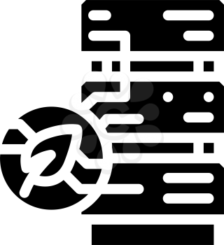 server chia cryptocurrency glyph icon vector. server chia cryptocurrency sign. isolated contour symbol black illustration