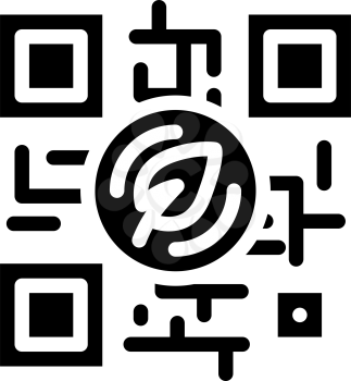 qr code for payment by chia cryptocurrency glyph icon vector. qr code for payment by chia cryptocurrency sign. isolated contour symbol black illustration