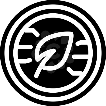 digital coin chia cryptocurrency glyph icon vector. digital coin chia cryptocurrency sign. isolated contour symbol black illustration