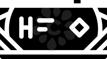 transport tank hydrogen glyph icon vector. transport tank hydrogen sign. isolated contour symbol black illustration