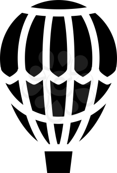 hydrogen weather balloon glyph icon vector. hydrogen weather balloon sign. isolated contour symbol black illustration