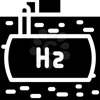 underground storage hydrogen glyph icon vector. underground storage hydrogen sign. isolated contour symbol black illustration