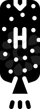 rocket fuel hydrogen glyph icon vector. rocket fuel hydrogen sign. isolated contour symbol black illustration