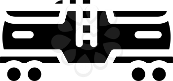railway tank hydrogen transportation glyph icon vector. railway tank hydrogen transportation sign. isolated contour symbol black illustration