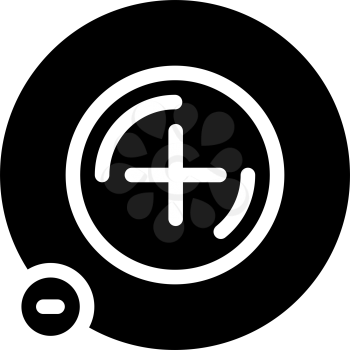 atom hydrogen glyph icon vector. atom hydrogen sign. isolated contour symbol black illustration