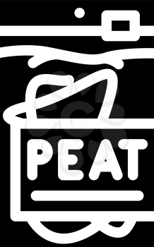 sachet bag peat glyph icon vector. sachet bag peat sign. isolated contour symbol black illustration