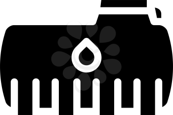 tank plastic detail glyph icon vector. tank plastic detail sign. isolated contour symbol black illustration