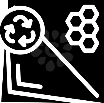 beeswax paper zero waste glyph icon vector. beeswax paper zero waste sign. isolated contour symbol black illustration