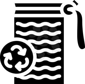 sponge zero waste glyph icon vector. sponge zero waste sign. isolated contour symbol black illustration