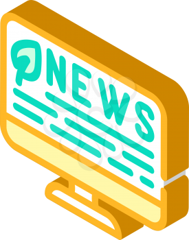 news internet chia cryptocurrency isometric icon vector. news internet chia cryptocurrency sign. isolated symbol illustration