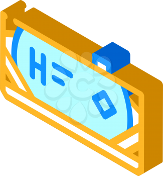transport tank hydrogen isometric icon vector. transport tank hydrogen sign. isolated symbol illustration