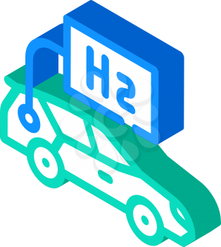 car hydrogen transport isometric icon vector. car hydrogen transport sign. isolated symbol illustration