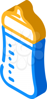 baby feeding plastic bottle isometric icon vector. baby feeding plastic bottle sign. isolated symbol illustration