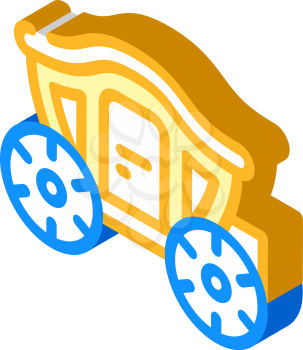coach transport wedding isometric icon vector. coach transport wedding sign. isolated symbol illustration
