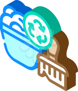 soap dispenser zero waste isometric icon vector. soap dispenser zero waste sign. isolated symbol illustration