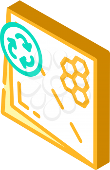 beeswax paper zero waste isometric icon vector. beeswax paper zero waste sign. isolated symbol illustration