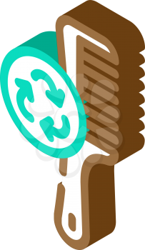 hairbrush zero waste equipment isometric icon vector. hairbrush zero waste equipment sign. isolated symbol illustration