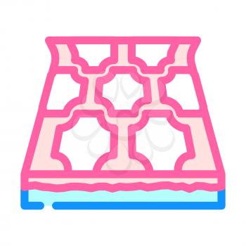 linoleum layer floor color icon vector. linoleum layer floor sign. isolated symbol illustration