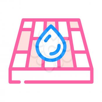 waterproof layer floor color icon vector. waterproof layer floor sign. isolated symbol illustration