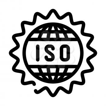 iso standard line icon vector. iso standard sign. isolated contour symbol black illustration