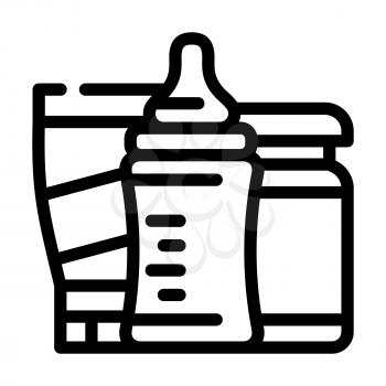 baby food department line icon vector. baby food department sign. isolated contour symbol black illustration