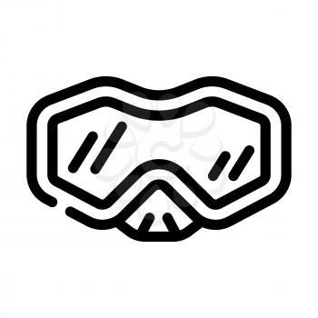 diving mask line icon vector. diving mask sign. isolated contour symbol black illustration