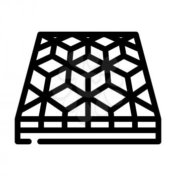 mosaic floor line icon vector. mosaic floor sign. isolated contour symbol black illustration