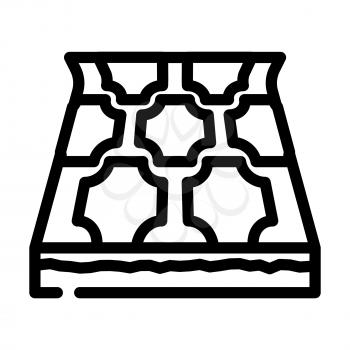 linoleum layer floor line icon vector. linoleum layer floor sign. isolated contour symbol black illustration