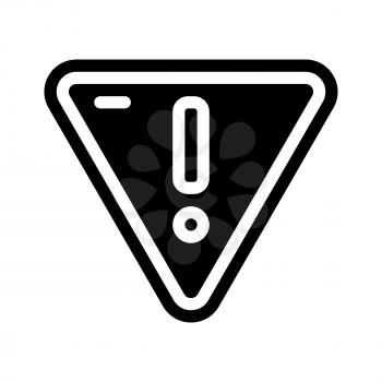 hazardous product mark glyph icon vector. hazardous product mark sign. isolated contour symbol black illustration